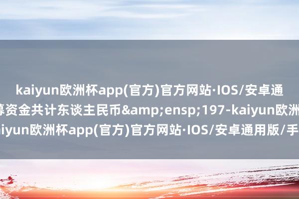 kaiyun欧洲杯app(官方)官方网站·IOS/安卓通用版/手机APP下载召募资金共计东谈主民币&ensp;197-kaiyun欧洲杯app(官方)官方网站·IOS/安卓通用版/手机APP下载