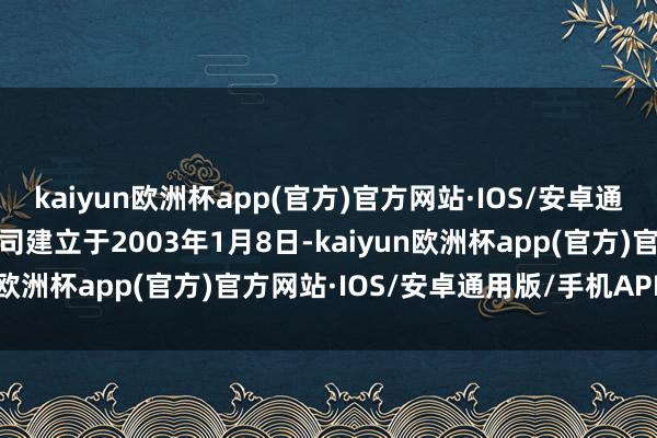 kaiyun欧洲杯app(官方)官方网站·IOS/安卓通用版/手机APP下载该公司建立于2003年1月8日-kaiyun欧洲杯app(官方)官方网站·IOS/安卓通用版/手机APP下载