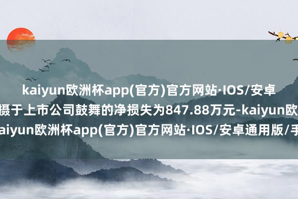 kaiyun欧洲杯app(官方)官方网站·IOS/安卓通用版/手机APP下载包摄于上市公司鼓舞的净损失为847.88万元-kaiyun欧洲杯app(官方)官方网站·IOS/安卓通用版/手机APP下载