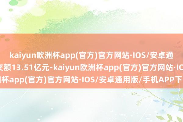 kaiyun欧洲杯app(官方)官方网站·IOS/安卓通用版/手机APP下载成交额13.51亿元-kaiyun欧洲杯app(官方)官方网站·IOS/安卓通用版/手机APP下载