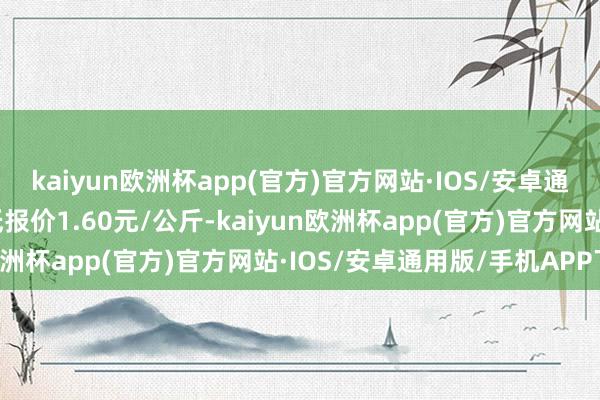 kaiyun欧洲杯app(官方)官方网站·IOS/安卓通用版/手机APP下载最低报价1.60元/公斤-kaiyun欧洲杯app(官方)官方网站·IOS/安卓通用版/手机APP下载