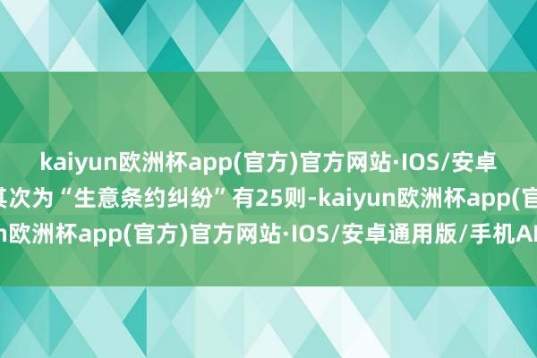 kaiyun欧洲杯app(官方)官方网站·IOS/安卓通用版/手机APP下载其次为“生意条约纠纷”有25则-kaiyun欧洲杯app(官方)官方网站·IOS/安卓通用版/手机APP下载