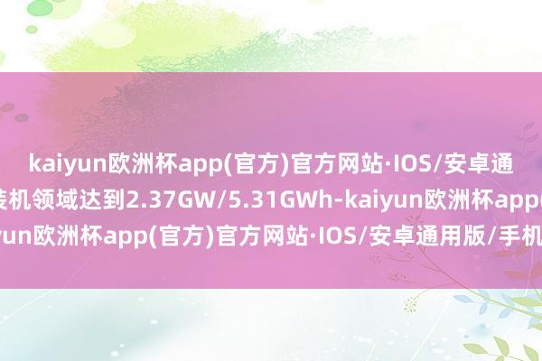 kaiyun欧洲杯app(官方)官方网站·IOS/安卓通用版/手机APP下载装机领域达到2.37GW/5.31GWh-kaiyun欧洲杯app(官方)官方网站·IOS/安卓通用版/手机APP下载