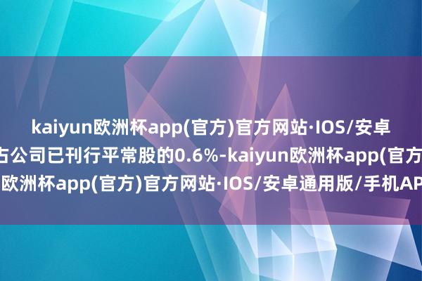 kaiyun欧洲杯app(官方)官方网站·IOS/安卓通用版/手机APP下载占公司已刊行平常股的0.6%-kaiyun欧洲杯app(官方)官方网站·IOS/安卓通用版/手机APP下载