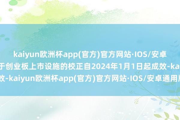 kaiyun欧洲杯app(官方)官方网站·IOS/安卓通用版/手机APP下载由于创业板上市设施的校正自2024年1月1日起成效-kaiyun欧洲杯app(官方)官方网站·IOS/安卓通用版/手机APP下载