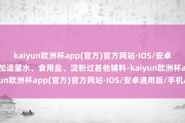 kaiyun欧洲杯app(官方)官方网站·IOS/安卓通用版/手机APP下载添加适量水、食用盐、淀粉过甚他辅料-kaiyun欧洲杯app(官方)官方网站·IOS/安卓通用版/手机APP下载