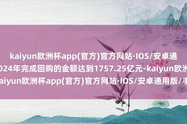 kaiyun欧洲杯app(官方)官方网站·IOS/安卓通用版/手机APP下载在2024年完成回购的金额达到1757.25亿元-kaiyun欧洲杯app(官方)官方网站·IOS/安卓通用版/手机APP下载