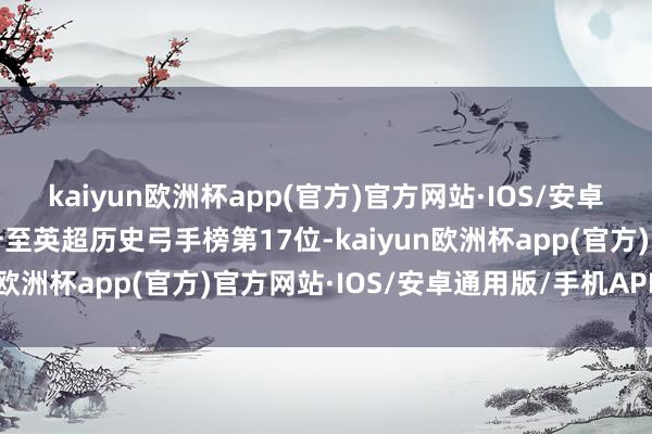 kaiyun欧洲杯app(官方)官方网站·IOS/安卓通用版/手机APP下载升至英超历史弓手榜第17位-kaiyun欧洲杯app(官方)官方网站·IOS/安卓通用版/手机APP下载