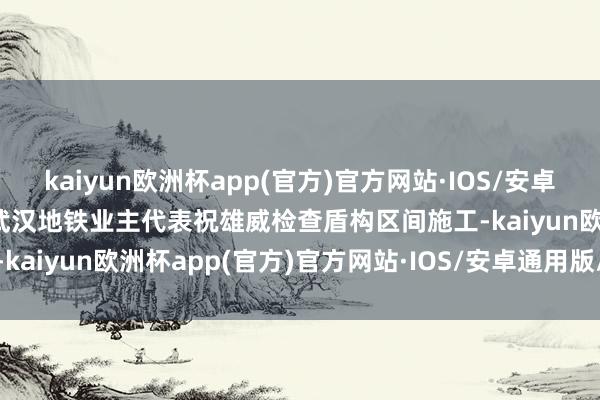 kaiyun欧洲杯app(官方)官方网站·IOS/安卓通用版/手机APP下载”　　武汉地铁业主代表祝雄威检查盾构区间施工-kaiyun欧洲杯app(官方)官方网站·IOS/安卓通用版/手机APP下载