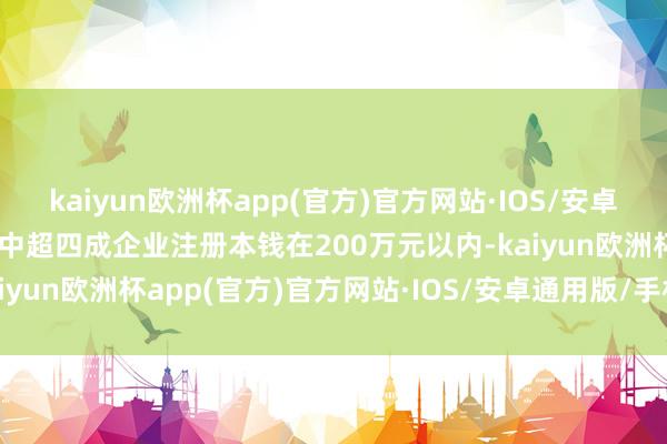 kaiyun欧洲杯app(官方)官方网站·IOS/安卓通用版/手机APP下载其中超四成企业注册本钱在200万元以内-kaiyun欧洲杯app(官方)官方网站·IOS/安卓通用版/手机APP下载